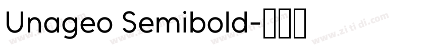 Unageo Semibold字体转换